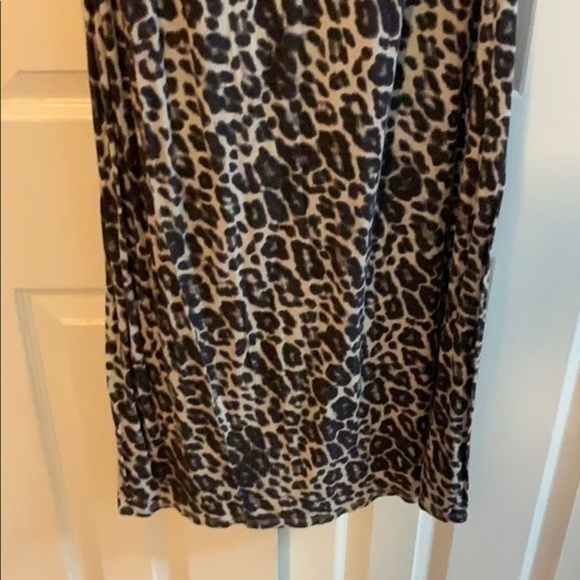 Guess Strapless Grey & White Leopard Maxi Dress Small - Picture 6 of 8